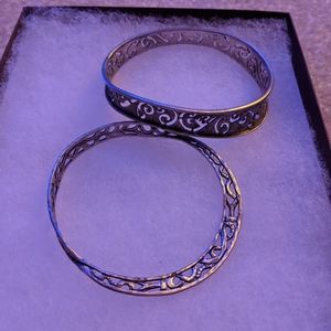 Silpada sterling silver filigree bracelets
